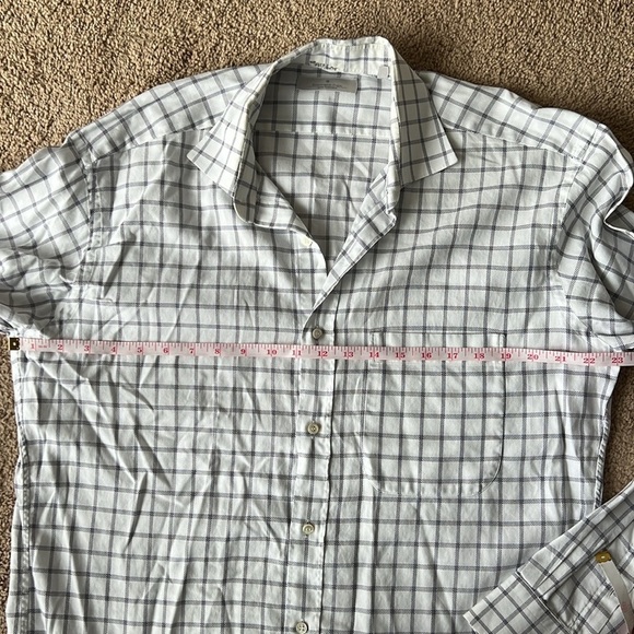Ermenegildo Zegna White Purple Checkered Button Down Superfine Cotton Shirt - Picture 7 of 8